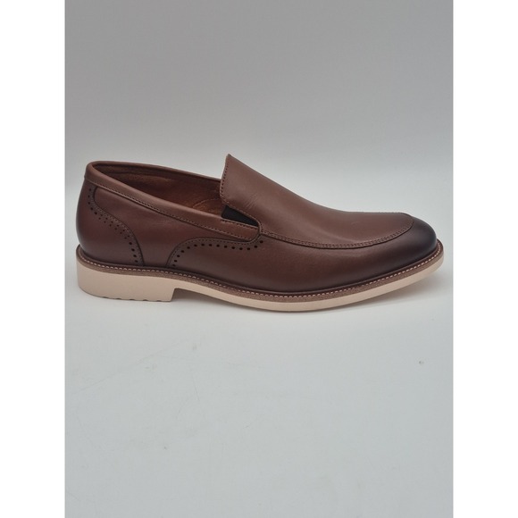 Stacy Adams Other - Stacy Adams Wellington Chocolate Smooth Leather Moc Toe Loafer (USA Men Size 7M)